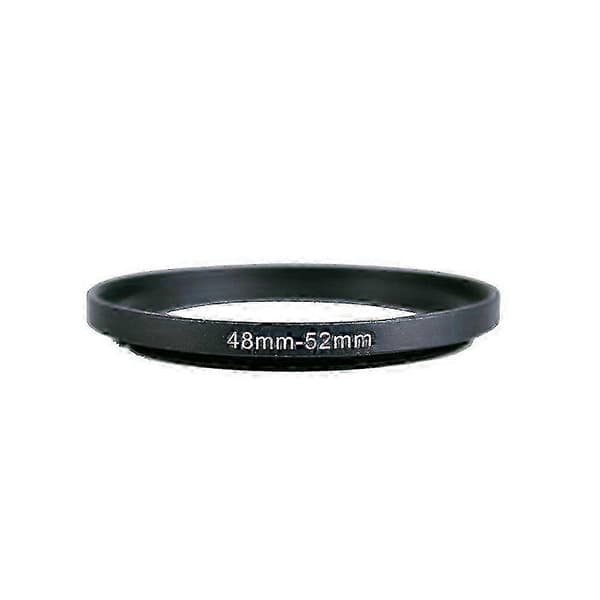 48mm-52mm 48-52 mm 48 til 52 Step Up Objektiv Filter Metall Ring Adapter Svart
