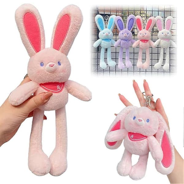 Plush Rabbits with Pullable Ears Stress Relief Rabbit Toy Christmas Gift