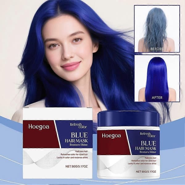Color Depositing Blue Hair Mask, Deep Conditioning Intensive Moisturizing