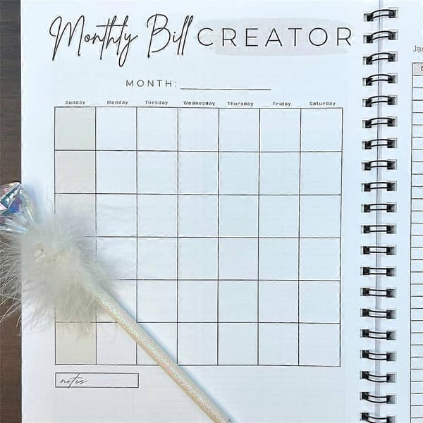 Odatum 12 Month Budget Planner, Budget with Bill Organizer and Expense Tracker