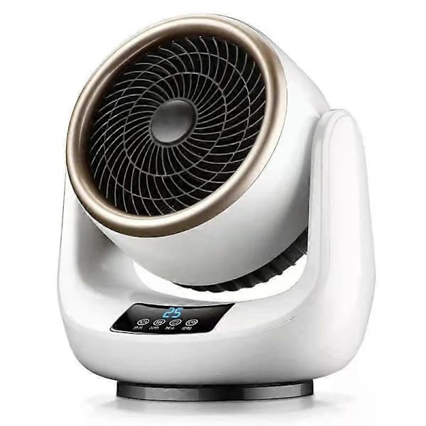 Home Table Heater, with Cooling and Heating Function, Small Energy-Saving Fan Heater with Swing Function, Timer and Three Adjustable Settings.