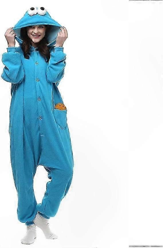 Elmo Cookie Monster kostume til voksne blue L