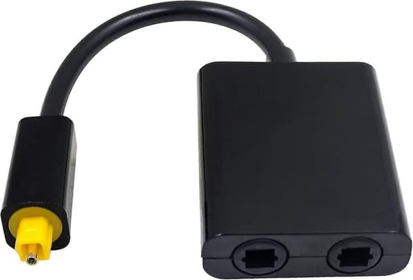 Toslink Splitter 1 til 2 Digital Optisk Lydsplitter 1 ind 2 ud Lydadapterkabel Splitter