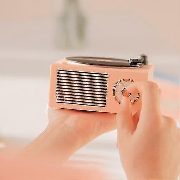 Trådløs Bluetooth-høyttaler, Retro Vinylplate CD-stil Spiller.