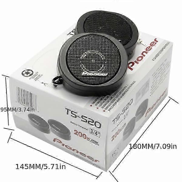 1 par TS-S20 Högeffektskomponent Dome Tweeter Högfrekvent Ljudhögtalare Modifierade Högtalare Biltillbehör Max 200W