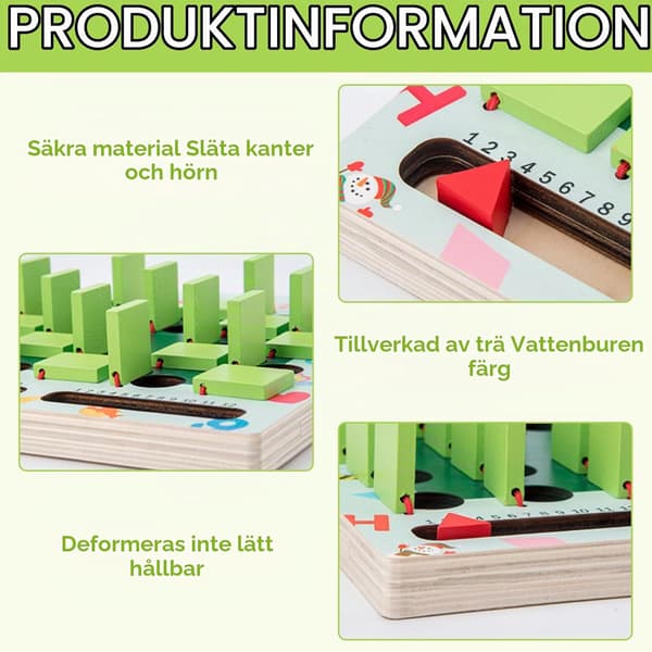 Hukommelsesspil, vendespil, træ, børn, memory-brætspil en