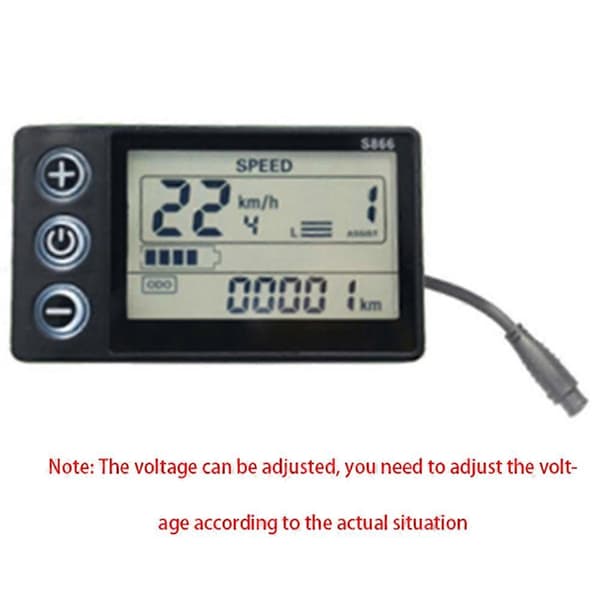 24V 36V 48V 60V Vandtæt LCD-display S866 Controller Panel Dashboard Elektrisk Cykel Display til El