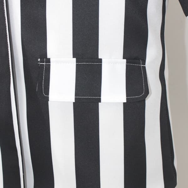 4-delad Beetlejuice-kostym för män, svartvit randig kostym black S