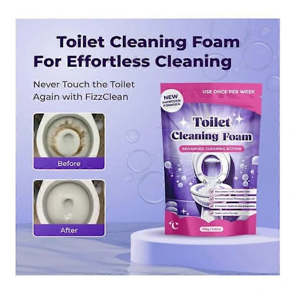 1-5 flasker hurtigvirkende Fizzclean toiletskumrens