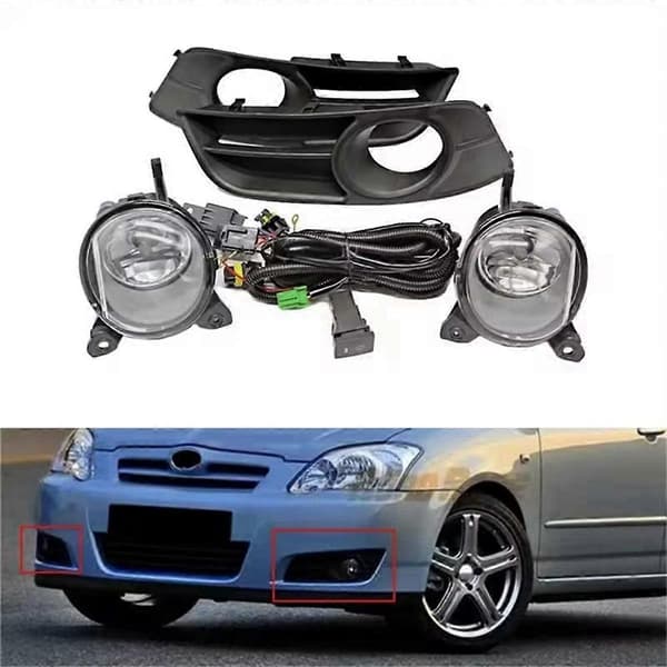 Frontfanger halogen tåkelysramme kit ledningsnettdeksel for 2004-2006 europeisk versjon bildeler