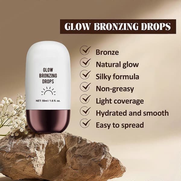 Bronzing serum, can be layered directly for a natural glow, suitable for both face and body. 2