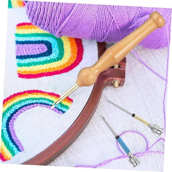 1 set embroidery embroidery kit punch needle kit needle punch needle embroidery tool needle for punching