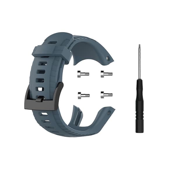 Blød silikone urrem til Suunto 5 22,5 mm - Sort