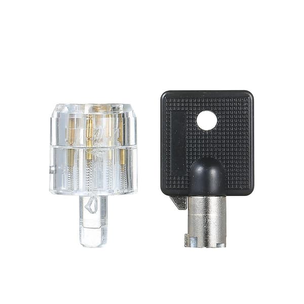 8 Pieces Visible Practice Lock Set Transparent Padlock Tubular Lock Picking Training Locksmith Tool Lo