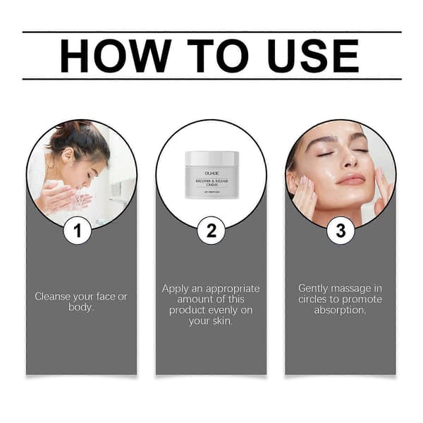 Recover Release Cream, Fuktighetskrem for Ansiktet, Anti-Aging Fuktighetskrem Ansiktskrem, Pleier Tørr Hud (2 stk)