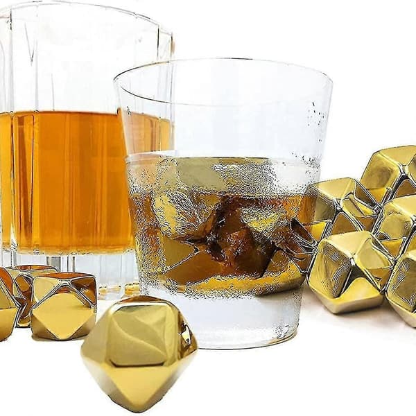 8 diamantformade isbitar i rostfritt stål