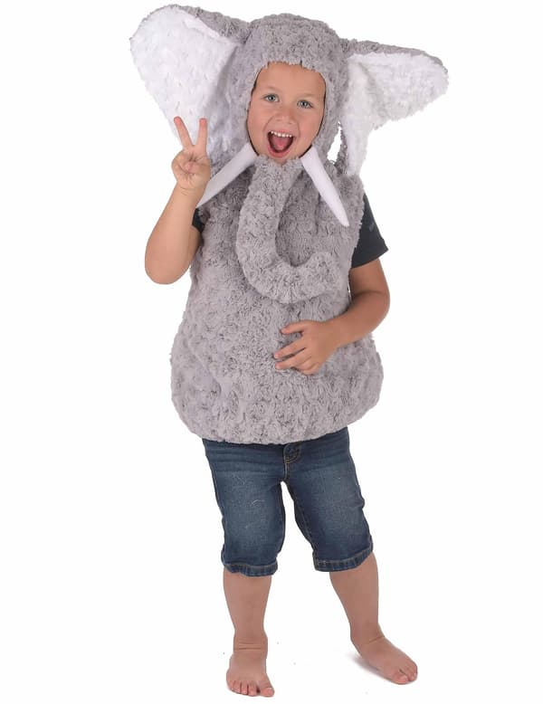 Gråt elefantkostume til børn 3-4 years (98-104cm)