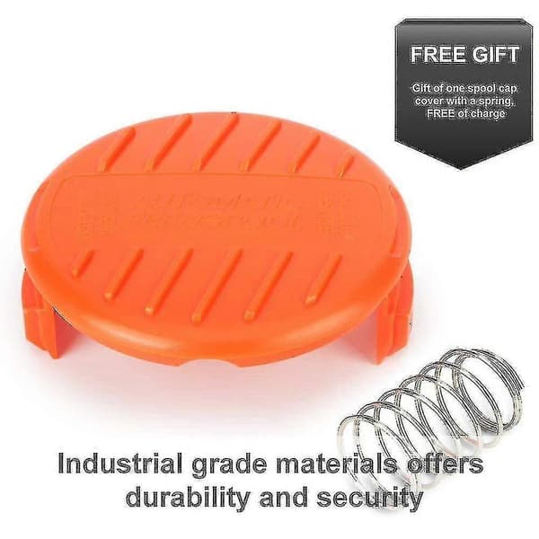 Sett med 6 trådspoler kompatible med 2 deksler kompatible med erstatning for Black Decker gresstrimmere.