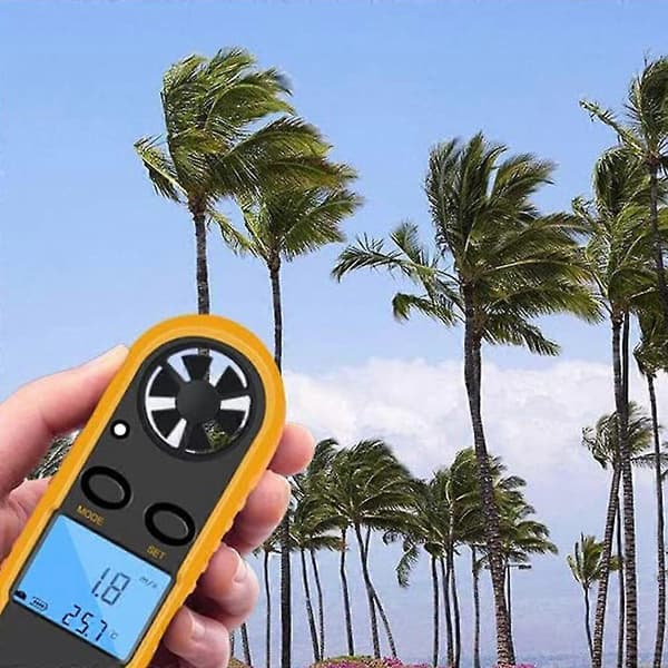 Gm816 Digital Anemometer Vindhastighetsmätare Lcd Handhållen Luftflöde