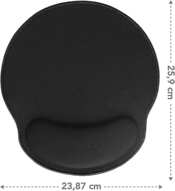 Musematte med gelpute - 26x23cm - Ergonomisk musematte med sydde kanter