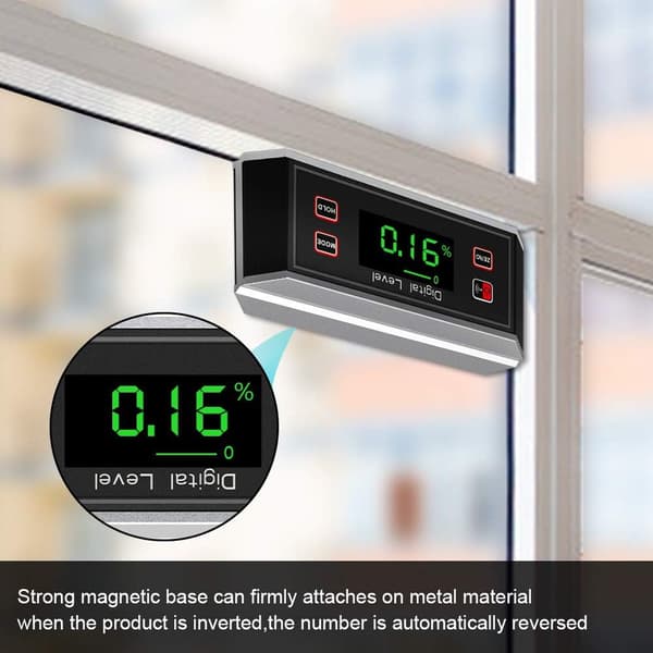 Angle Meter, Digital Protractor Inclinometer Angle Gauge, Precision Level Box for Drills, Masonry