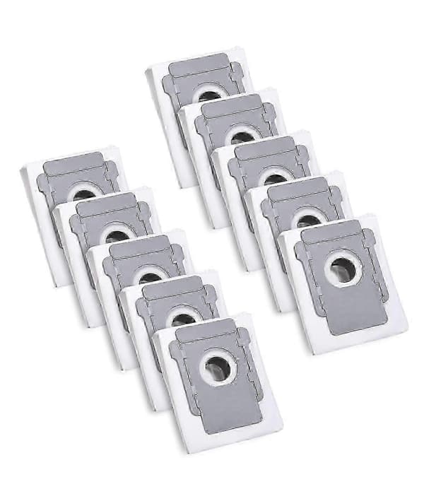 10 dammsugarpåsar för iRobot Roomba i7 i7+ i3 i3+ i4 i4+ i6 i6+ j7 j7+ i8 i8+S9 S9+ E5 E6 E7 Clean Base, tillbehörsbyte A-DS szbym