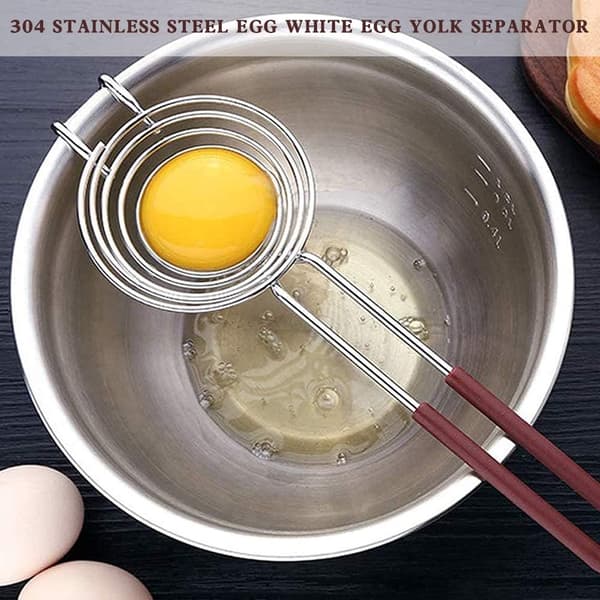 Eggehvite- og plommeseparator - Eggehviteekstraktor - 304 rustfritt stål_Spesiell gave