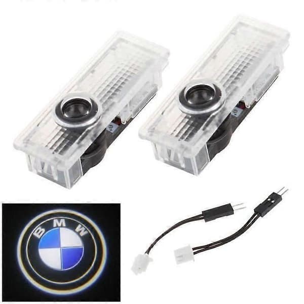4 stk 2 par LED bildørprojektor LED-logolyspære for BMW E90 E60 E92 E65 E63 F10 F01 Velkomstlogo Spirit Om