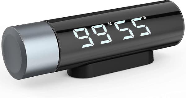 Kökstimer, magnetisk digital nedräkningstimer, HD LCD-timer med roterande