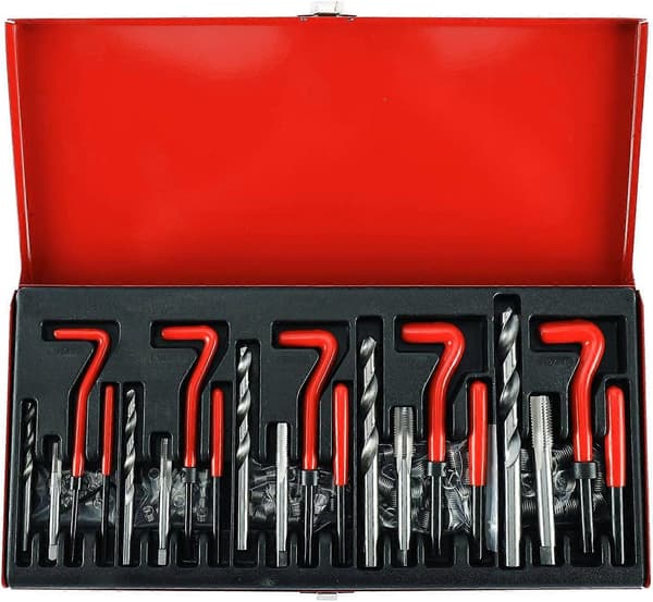 131 Piece Thread Repair Kit Drill Helicoil Inserts M5 M6 M8 M10 M12