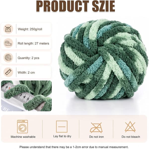 Chunky garn för handstickning, 2 stycken 500 g chunky garn, blåbär Molnhav 2 stycken