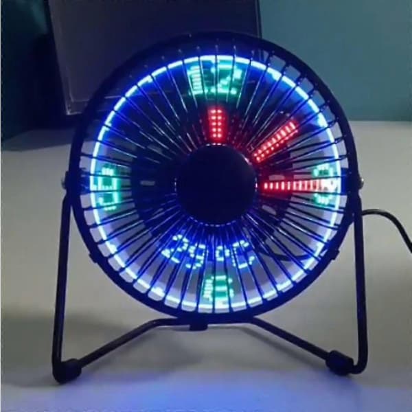 USB LED Clock Mini Fan Cooling Fans