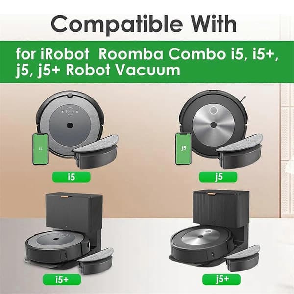 For Combo I5, I5+, J5, J5+ Robotstøvsuger Hovedsidebørste Moppeklutputer Tilbehør