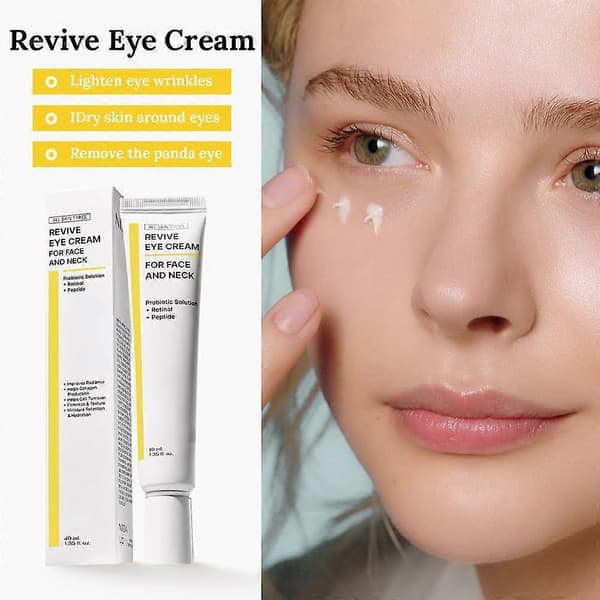 Revive Eye Cream for Face and Neck | Probiotic Solution, Retinal, Peptide | Wrinkles