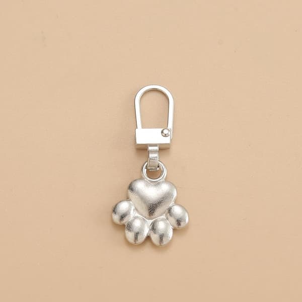 5 Pcs Dog Paw Zipper Pulls, Charms Zipper Pull Replacement Dog Footprint Keychain Zipper Tab Replacement Zipper Pull Charms