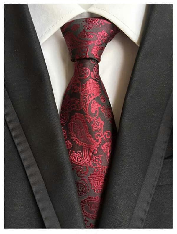 6 st Herr Slips Klassisk Slips Blåregn Jacquard Halsdukar