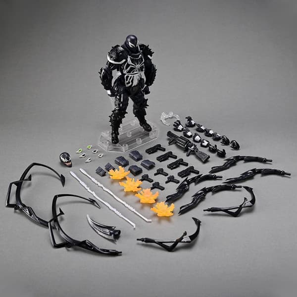 Yamaguchi-stil Marvel Venom 3 Sort og Hvid Anti-Venom Agent Actionfigur Model Legetøj