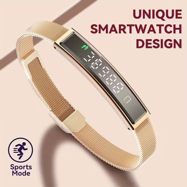 Smart bracelet with pedometer, multiple sport modes, lightweight smartwatch for iPhone & Android Black