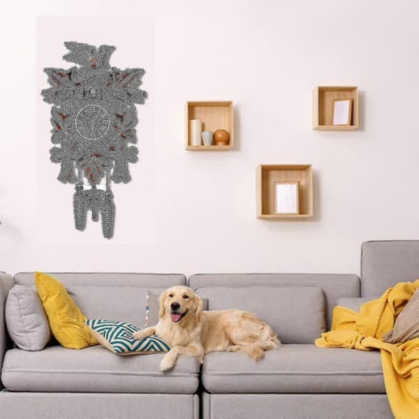 German Cuckoo Clock from Black Forest Retro Nordic Style Wooden Cuckoo Wall Clock E Jst`