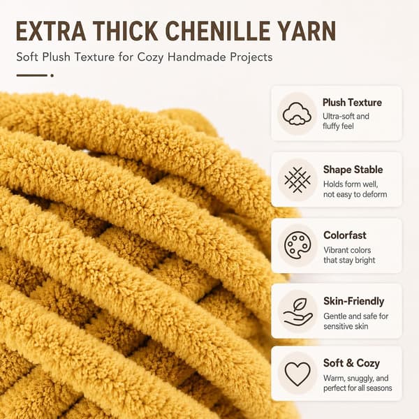 Chunky garn för handstickning, 2 stycken 500 g chunky garn, blåbär Kurkuma 2 stycken
