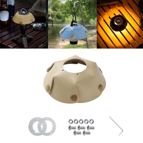 Waterproof Leather Lampshade for Goalzero/ledlensers ml4 Camping Khaki
