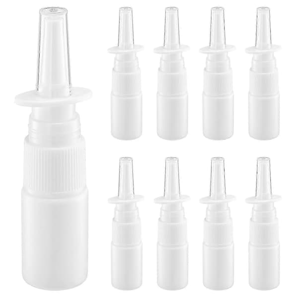 20 st 10 ml vita nässprayflaskor för resor, tomma plastsprutor