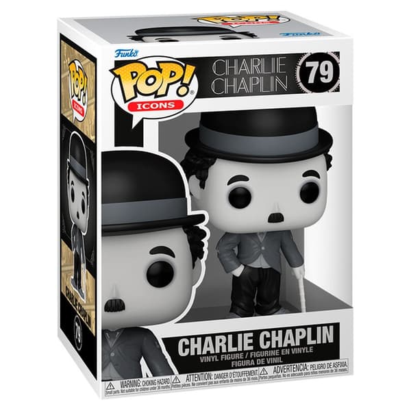 Charlie Chaplin popfigur – samlerbar vinyllegetøj, 4-tommer