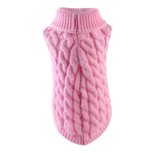 Vintervarm sweater til små hunde (Pink) (M)