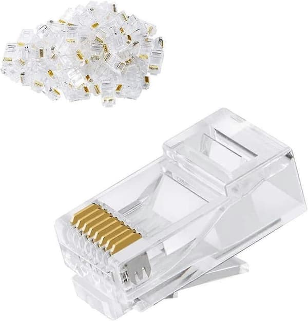 Netværksmodulært 8P8C-stik Cat.5 Cat.5E RJ45-forbinder