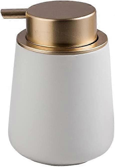 Keramisk sæbedispenser, 400 ml lotiondispenser badeværelse håndsæbedispenserflaske keramisk sæbepumpe