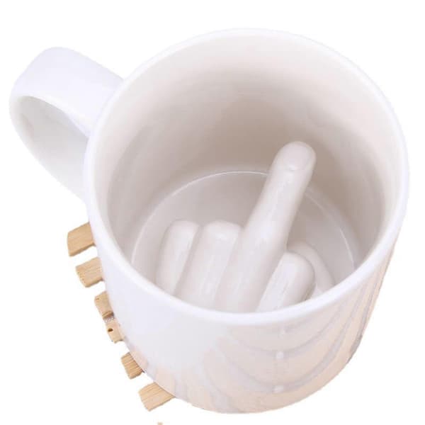Långfinger Teacup Mugg Ociviliserad Långfingerkopp Spoof Långfinger Keramisk Kaffekopp-eyzi_Gift