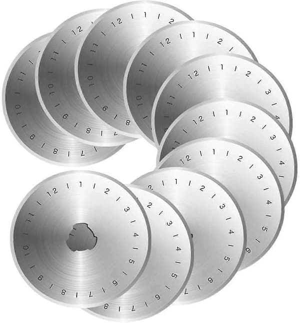 Replacement Blades 45mm for Rotary Cutters with Storage Case 10 Pieces