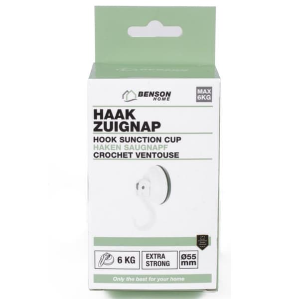Suction Cup Hook - Hook with Suction Cup - Hanger - Up to 6kg