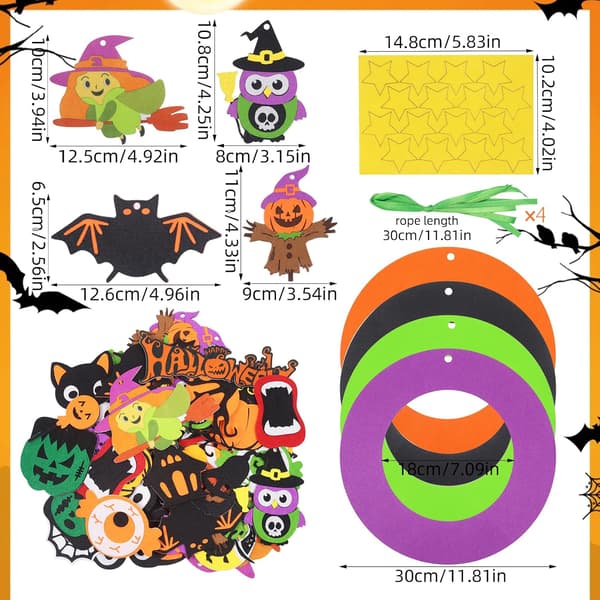 Halloween-pyssel, 4-pack Halloween-pysselset för dekoration b